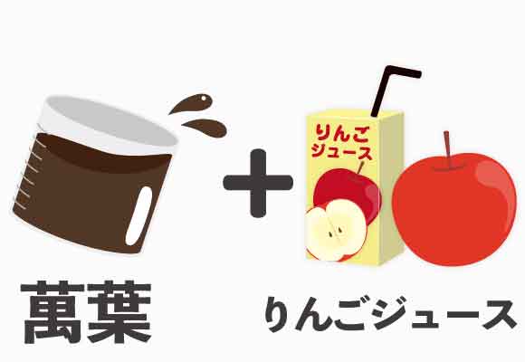 野草酵素萬葉とりんごジュース