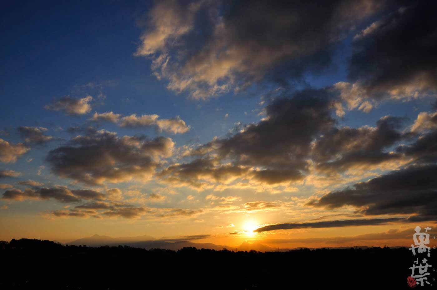 新潟県上越市頸城区岡田でみた夕陽